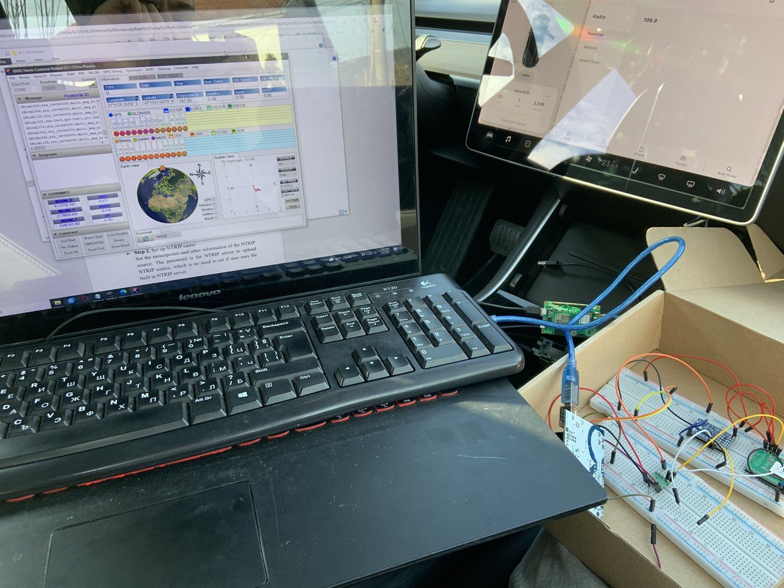 RTK GNSS bench bring-up for kart telemetry