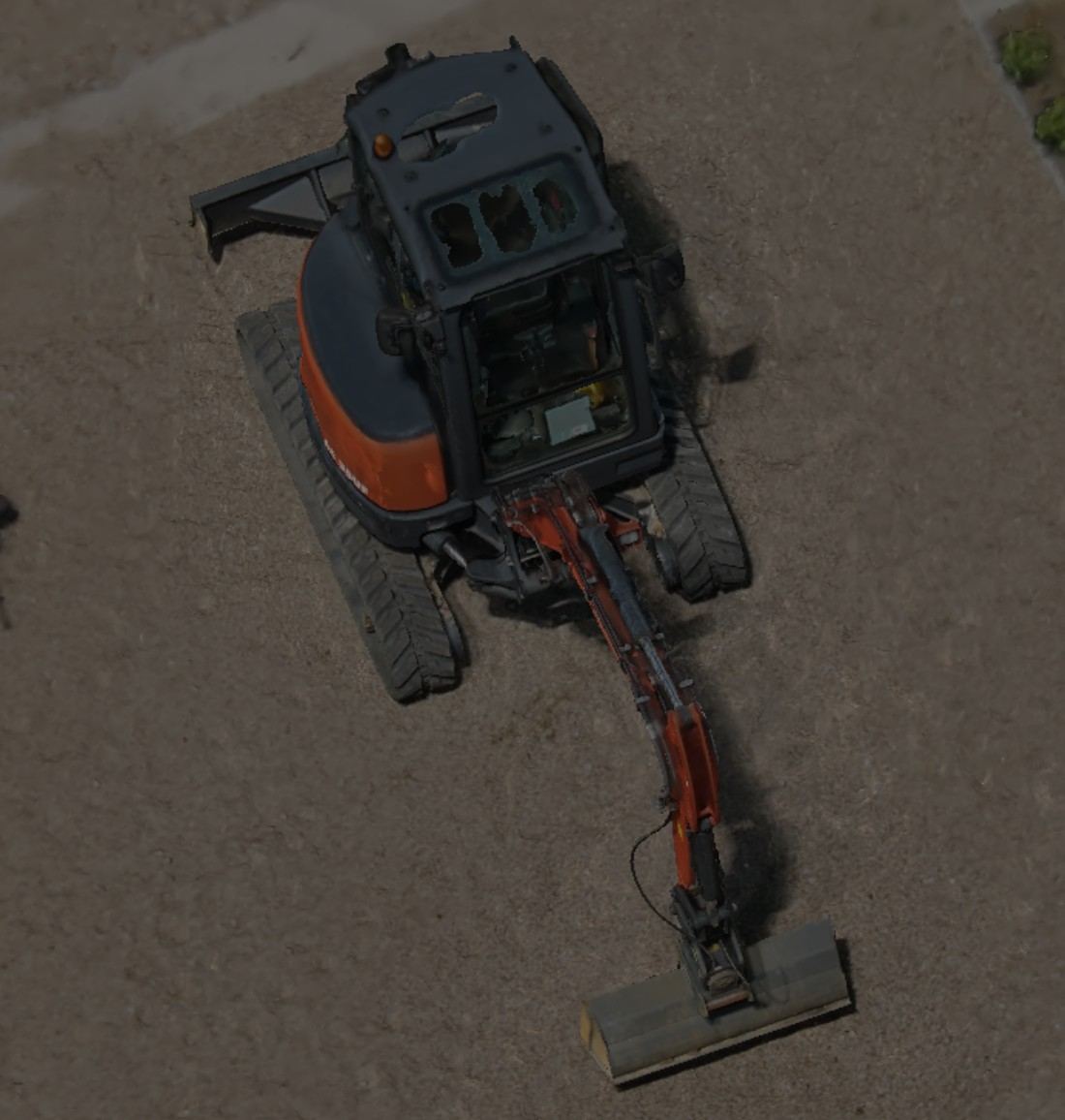 Excavator photogrammetry — coloured .obj