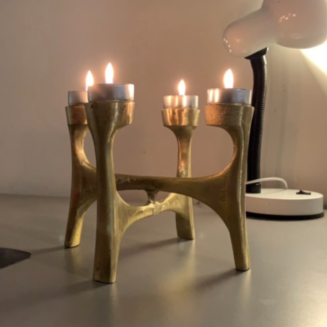Candle stand in use