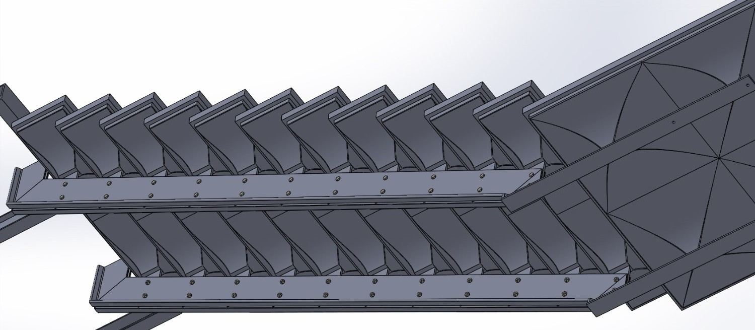 Cast-tread flight — assembly