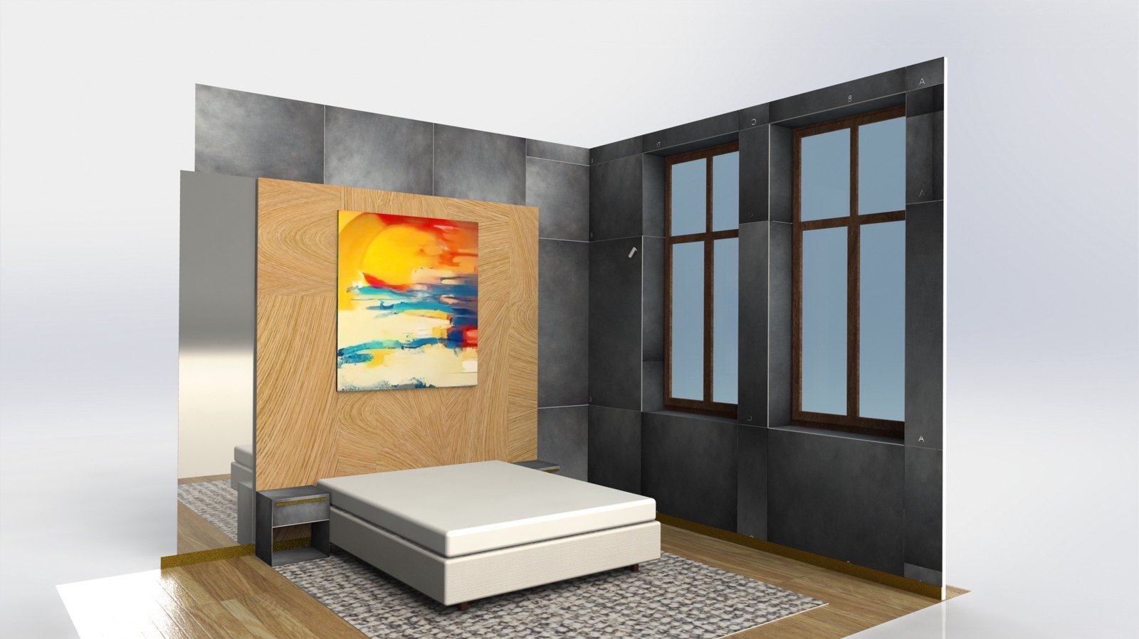 Feature bedroom wall