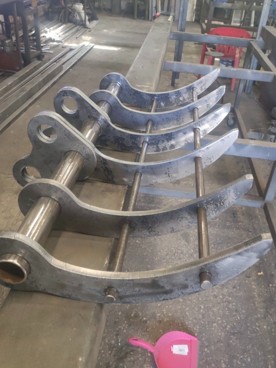 Rake assembly in the workshop