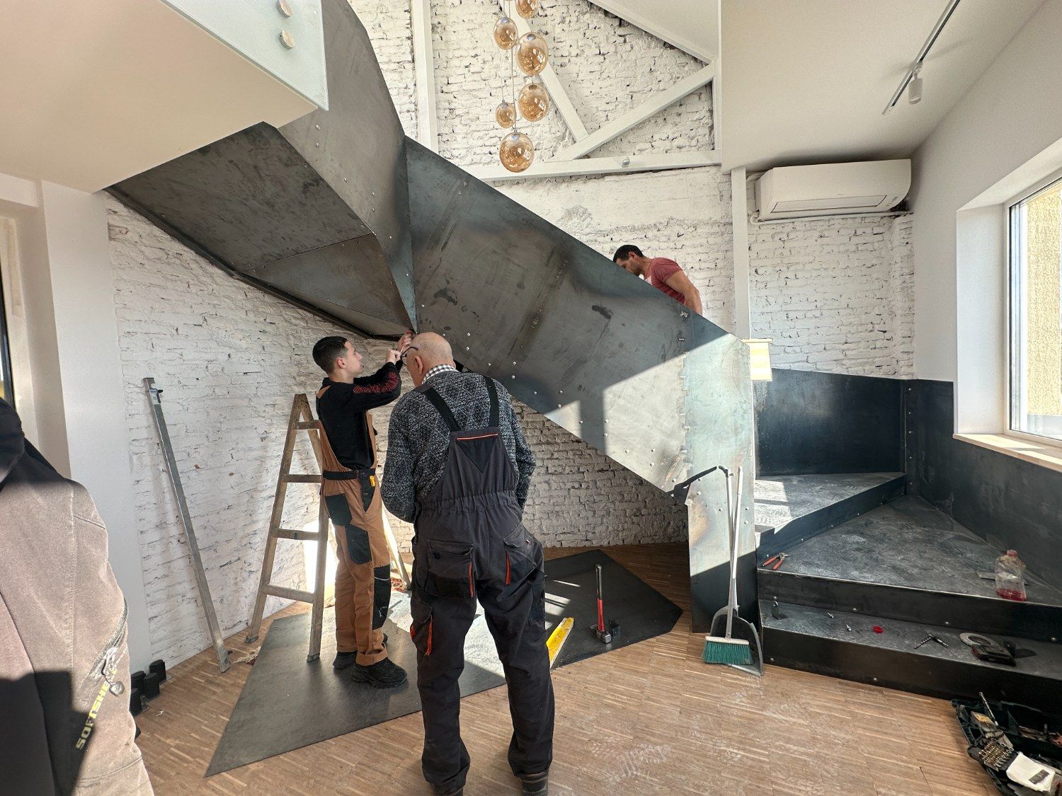 Aligning and bolting the plates on site